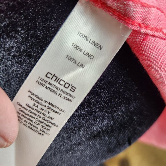 Coach Peyton Duffle Chalk w/ Chico's pink linen blouse - Picture 9 of 16